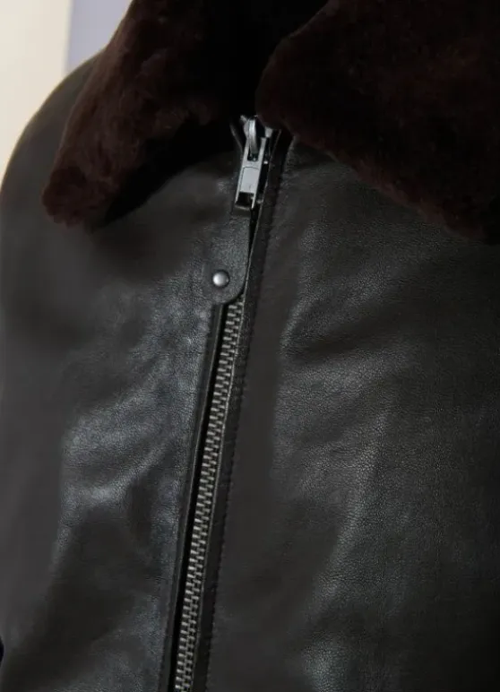 Blouson aviateur en cuir-jerem Flash Sale