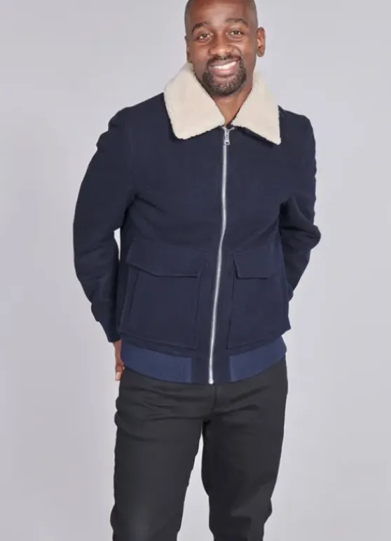 Blouson en poly-laine – style Bombers-jerem Online