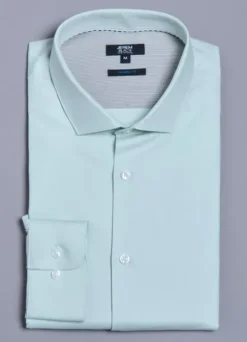 Chemise en twill de coton stretch naturel – Coupe ajustée-jerem Cheap