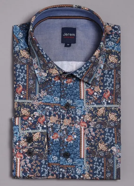 Chemise à imprimée en coton-jerem Sale