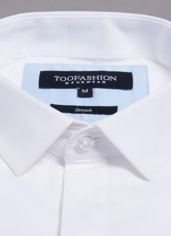 Chemise satin de coton stretch – Slim fit-jerem Flash Sale