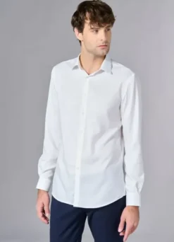 Chemise texturée en coton – Sans repassage – Comfort fit-jerem Sale