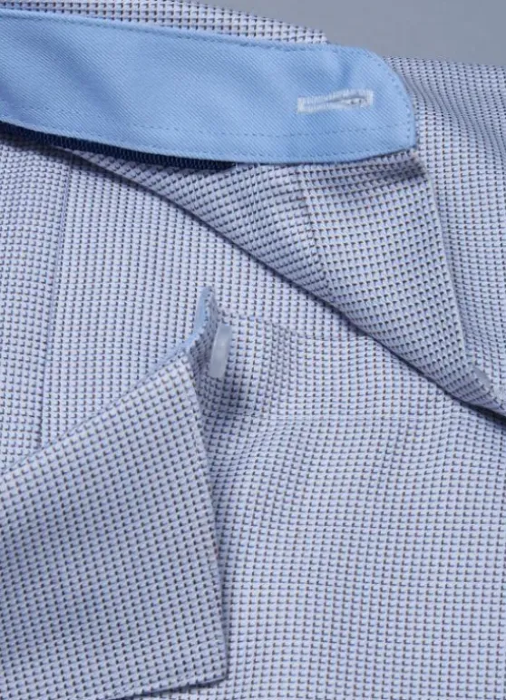 Chemise texturée à motif fantaisie en pur coton – Coupe ajustée - Repassage facile-jerem Discount
