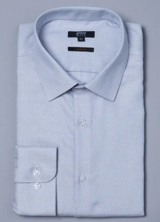 Chemise texturée à motif fantaisie en coton – Sans repassage – Comfort fit-jerem Flash Sale