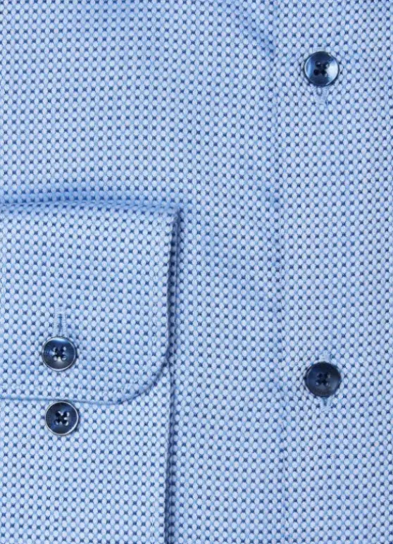 Chemise texturée à motif fantaisie en coton – Sans repassage – Comfort fit-jerem Store