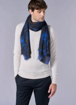 Echarpe 100% laine fine imprimé 70 X 180 cm-jerem Clearance