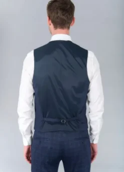 Gilet de costume extra-slim en maille stretch imprimée Prince de Galles-jerem Shop