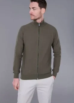 Gilet zippé en maille jacquard de coton Gasti-jerem Fashion