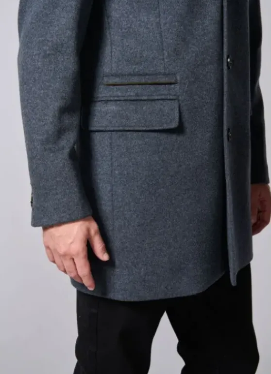 Manteau à col tailleur mi-long-jerem Flash Sale