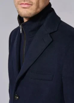 Manteau en laine col tailleur mi-long-jerem Online