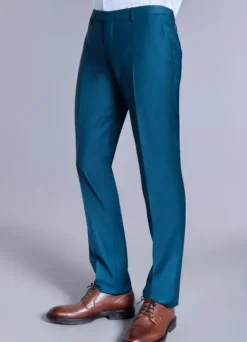 Pantalon de costume ajusté et bi-stretch en laine mélangée-jerem Flash Sale