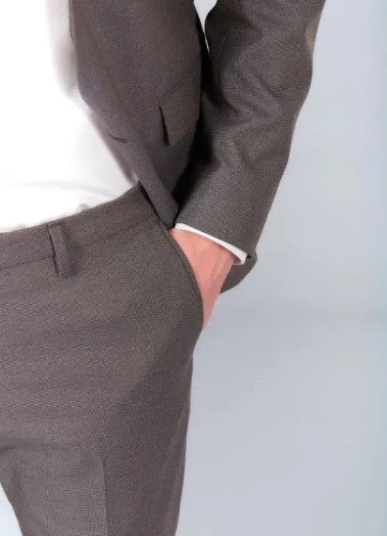 Pantalon de costume ajusté et stretch à motif subtile-jerem Cheap