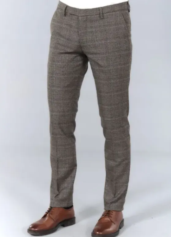 Pantalon de costume ajusté Prince de Galles stretch-jerem Store