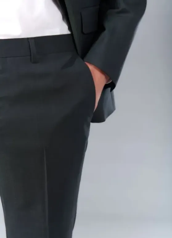 Pantalon de costume classique en laine vierge Super 110’s de la Maison Barberis-jerem Store