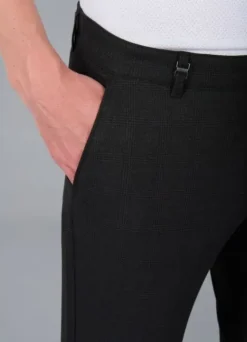 Pantalon de ville bi-stretch à carreaux-jerem Discount