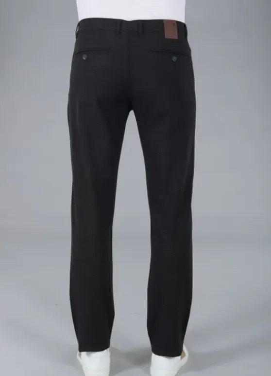 Pantalon de ville bi-stretch à carreaux-jerem Discount