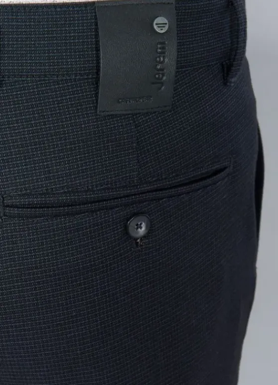 Pantalon de ville en sergé stretch faux-uni-jerem Cheap
