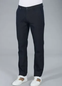 Pantalon de ville en tricotine stretch à micro-motif-jerem Best
