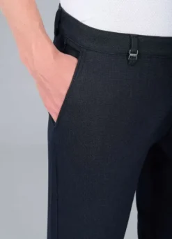 Pantalon de ville en tricotine stretch à micro-motif-jerem Best