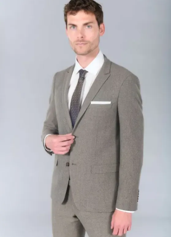 Veste de costume ajustée bi-stretch faux-uni-jerem New