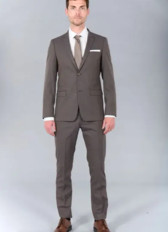 Veste de costume ajustée et stretch à motif subtile-jerem Fashion