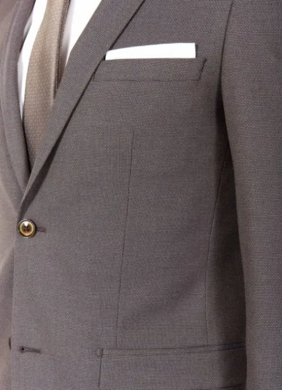 Veste de costume ajustée et stretch à motif subtile-jerem Fashion