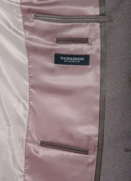Veste de costume ajustée et stretch à motif subtile-jerem Fashion