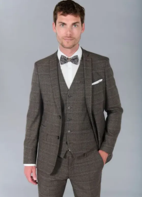 Veste de costume ajustée Prince de Galles stretch-jerem Cheap