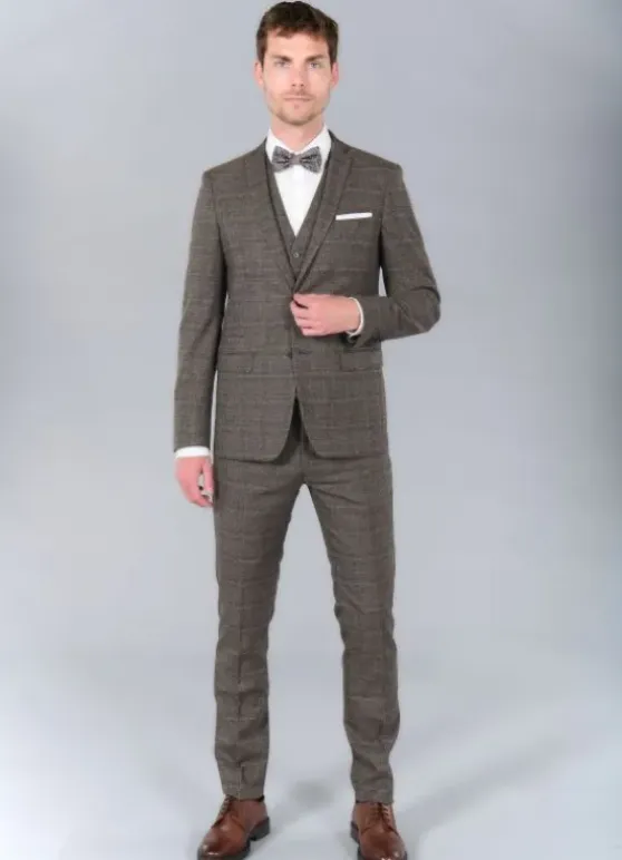 Veste de costume ajustée Prince de Galles stretch-jerem Cheap