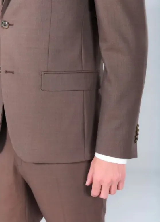 Veste de costume chinée en laine vierge Super 110’s Natural Stretch-jerem Online